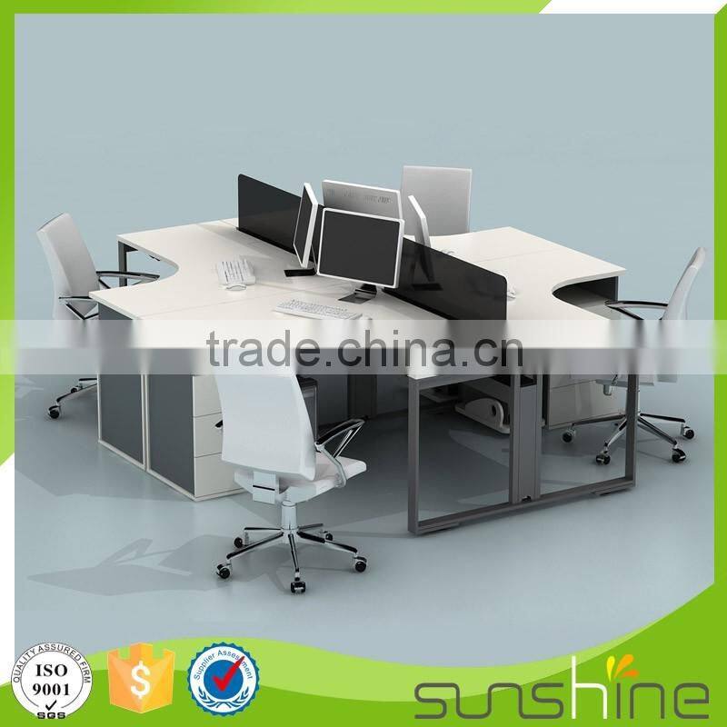 KB-FW03 2016 Best Selling Top Quality Office Furniture/Customized Office Desk 2 person workstation 4 person workstation