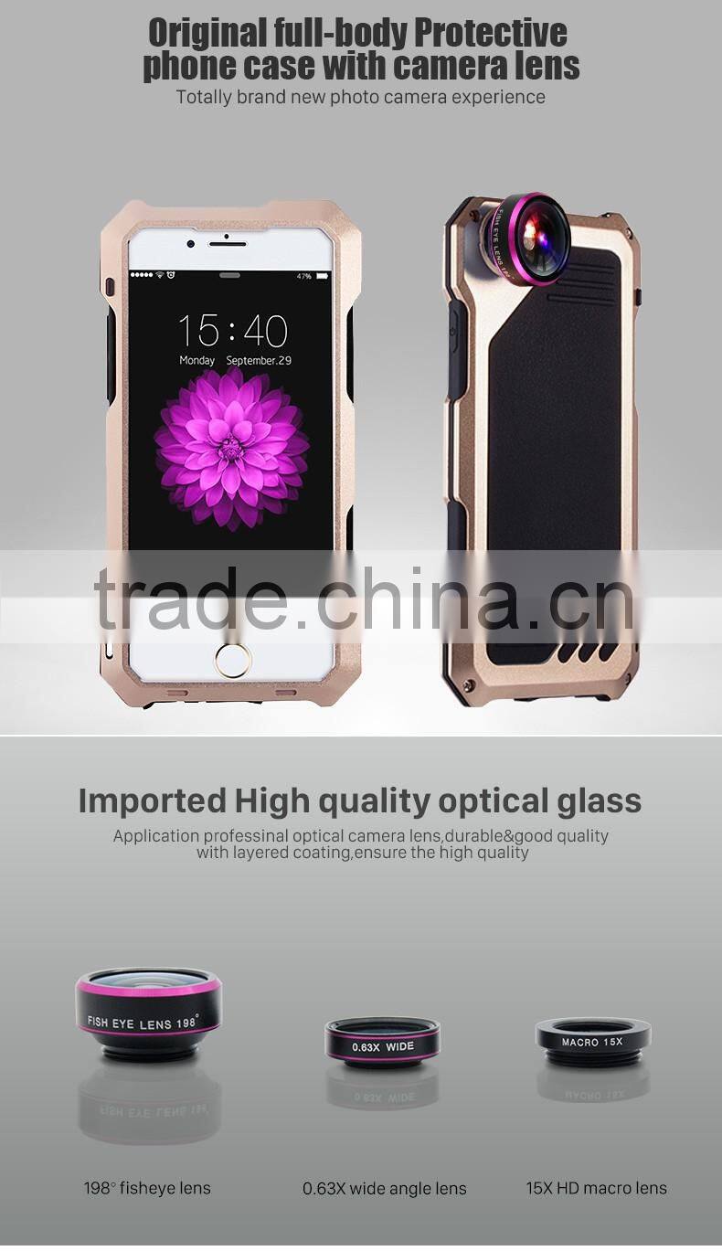High quality full-body protect phone case with camera lens for iphone 6s