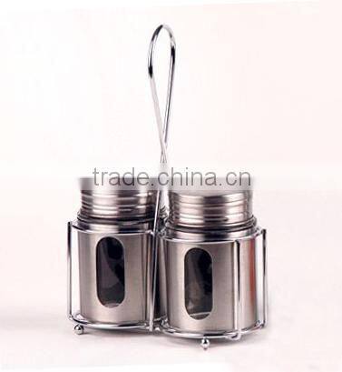 glass condiment salt and pepper sauce cruet set