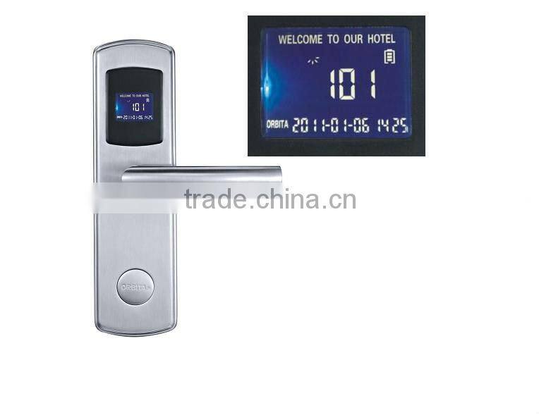 New LCD panel rfid cylinder lock for hotel rooms