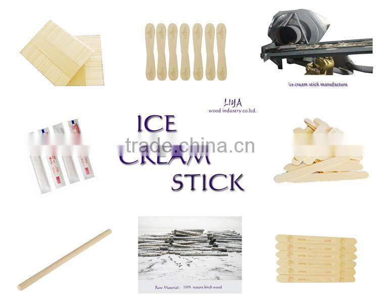 white Birch Wood ice cream stick