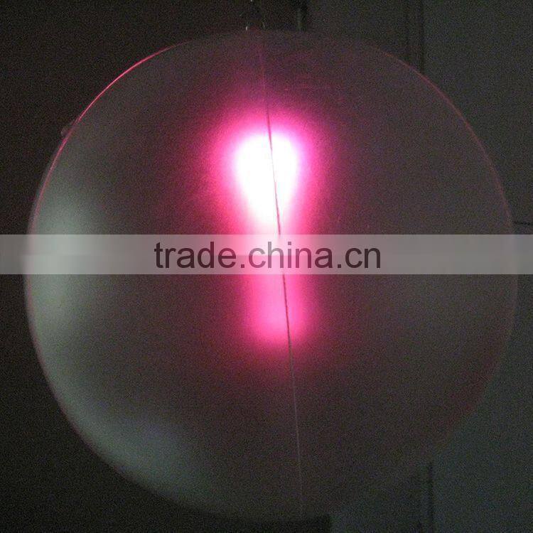 colorful inflatable light-up beach ball in blue red green