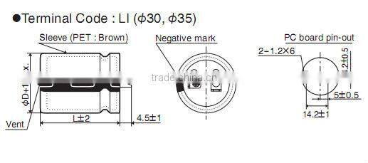New and original 200V 1000uf ELXQ201VSN102MQ50S 2200uf 400v capacitor