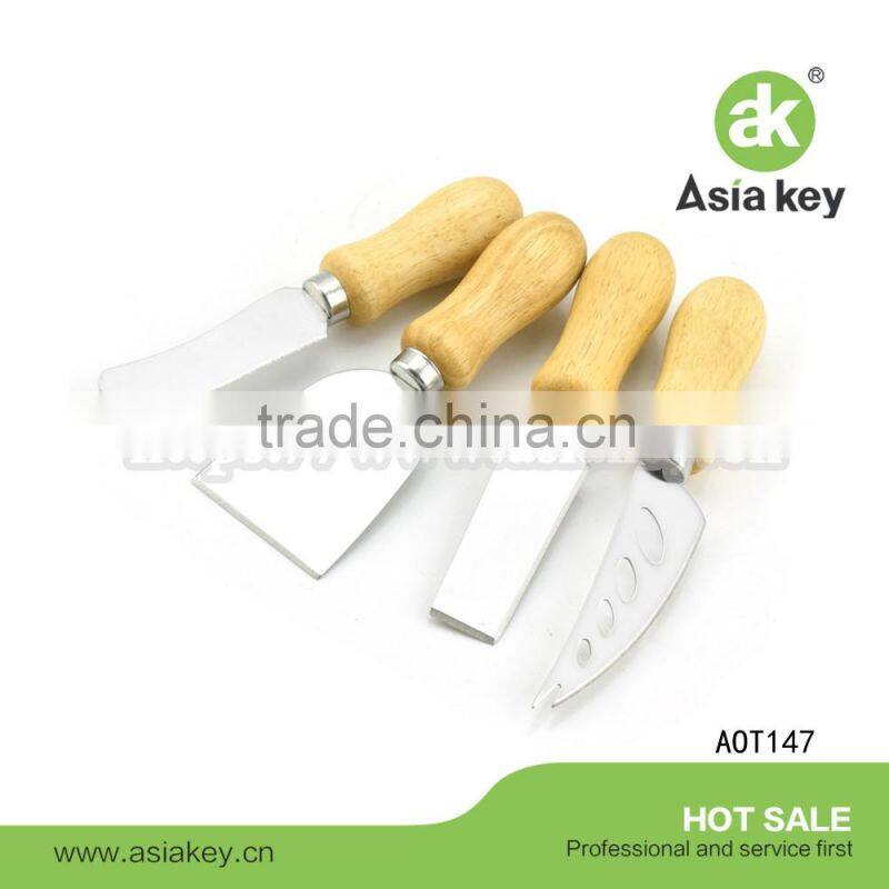 Cheese Steel Knives Set With Bamboo Handle
