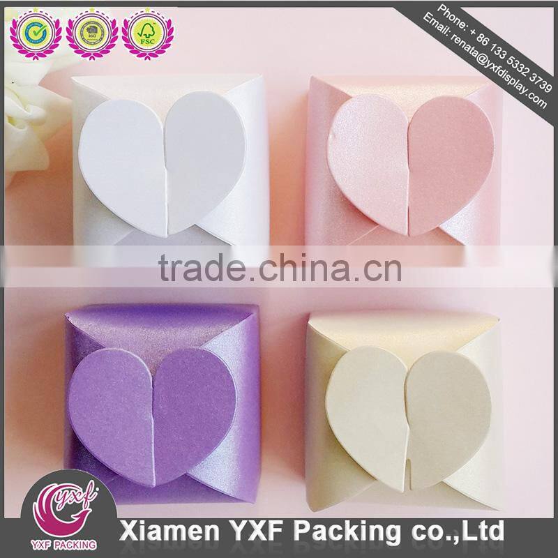 Custome design sky blue cardboard box gift packaing, gift paper box with white ribbon