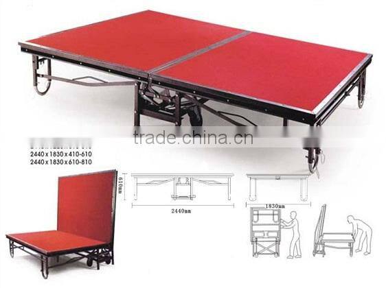 Outdoor equipmrent folding stage platform