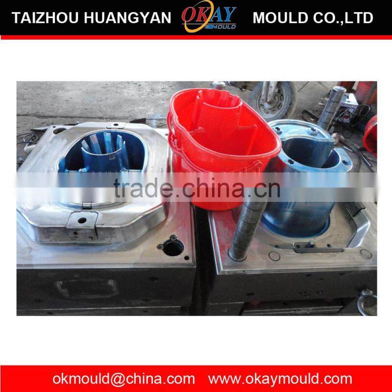 Safety and easy operation commodity plastic mop bucket molds