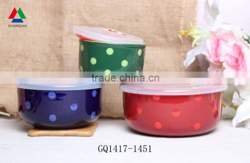 Eco-friendly colorful ceramic bowl hot sale ceramic fresh bowl for bulk