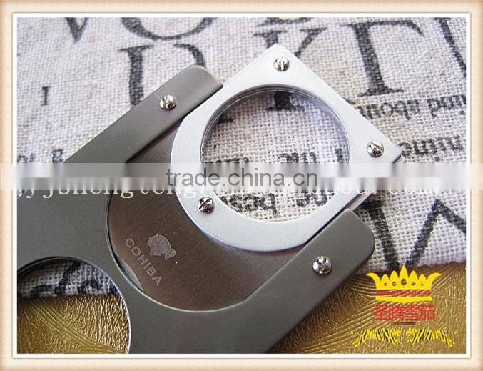 Double blade stainless steel cigar cutter