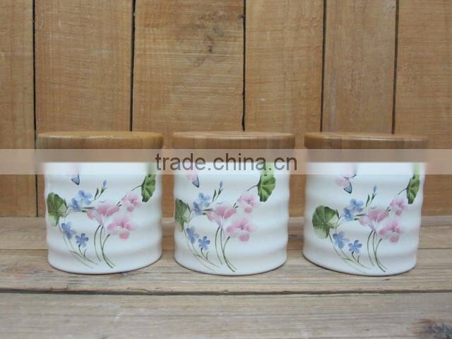 New Ceramic different size cookie jar with lid