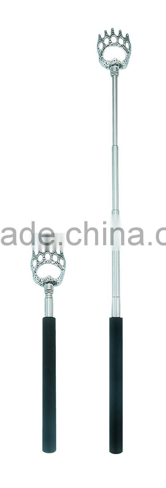 Wholesale Handheld Telescopic Zinc Alloy Bear Claw Back Scratcher With Non-slip PVC Cushion Grip