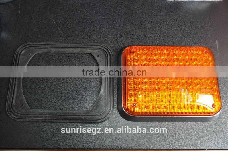 LED Ambulance Emergency Strobe Light/LED Security Emergency Flash Strobe light(SR-AE-065H-LED-Amber)W Chrome Frame & Rubber Base