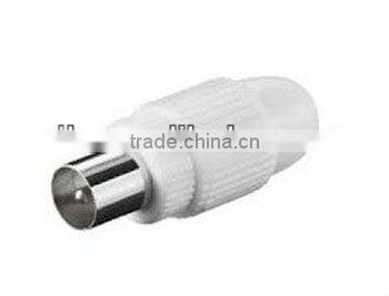 CATV 9.5mm tv connector white jack PAL male adaptor