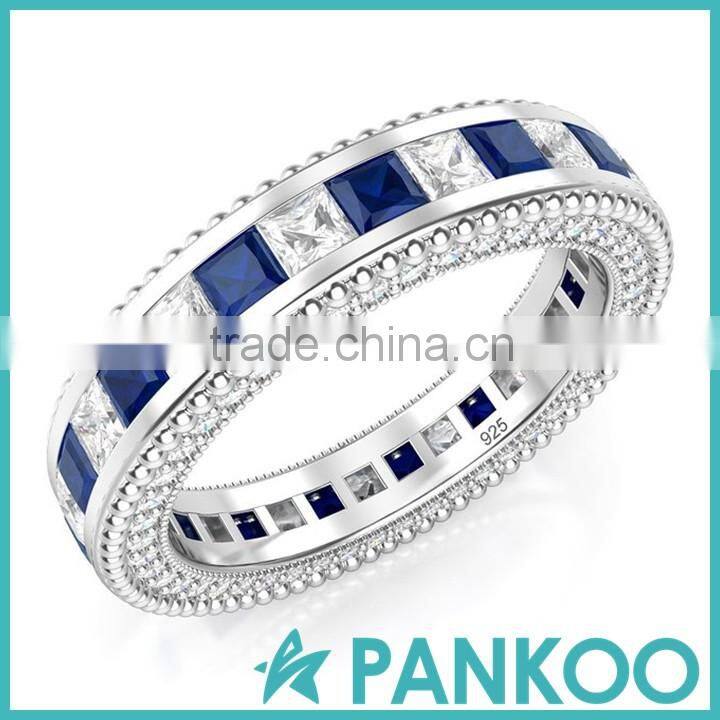 Wholesale retro top tier black gems 925 sterling silver rings engagement ring