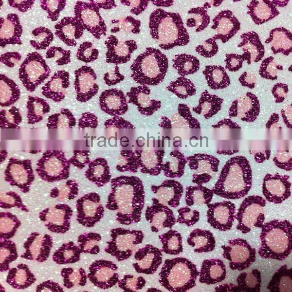 Leopard Grain Glitter fabric with TC backing ,popular use for ladies shoes ,handbags ,wallets