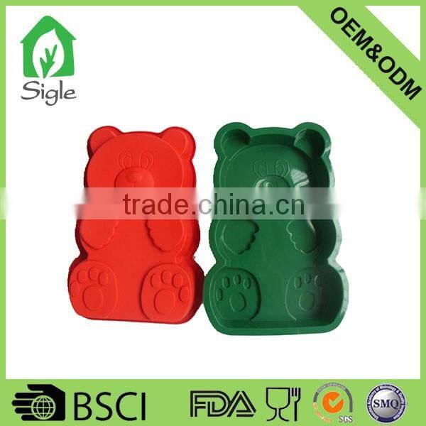Silicone mini bear shaped cake pan cake baking mould mold not stick OEM ODM