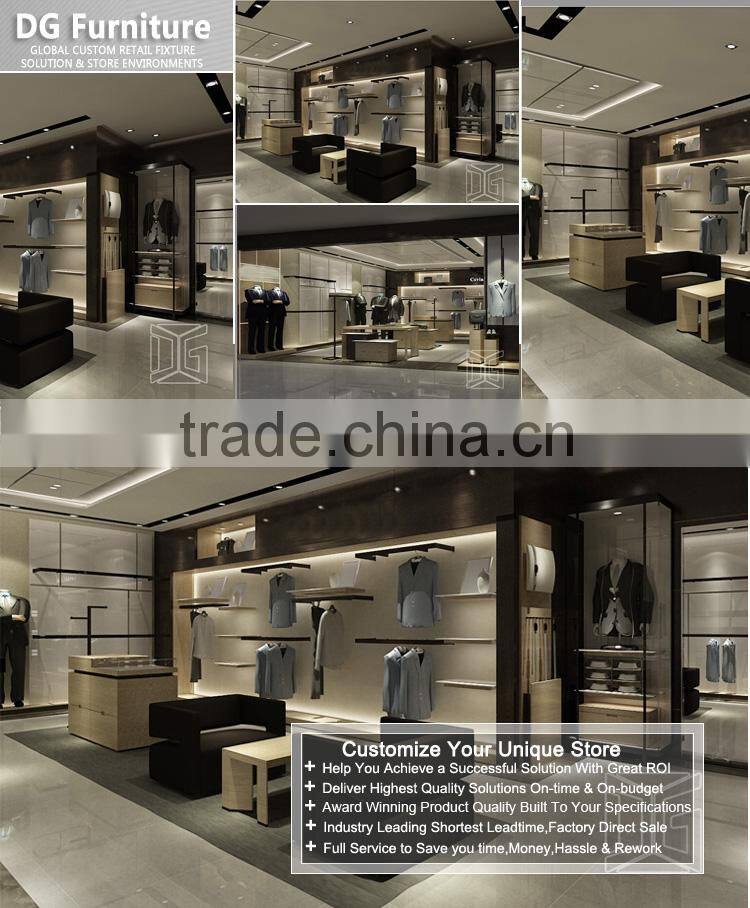 High-end clothes shop decoration for a man's suit