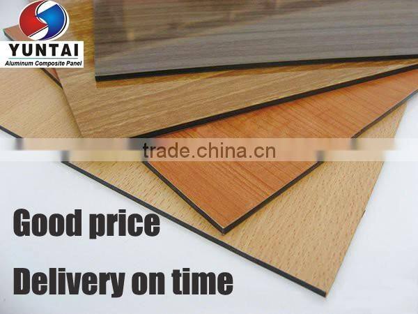 waterproof plastic wood composite sheet interior design acp sheet