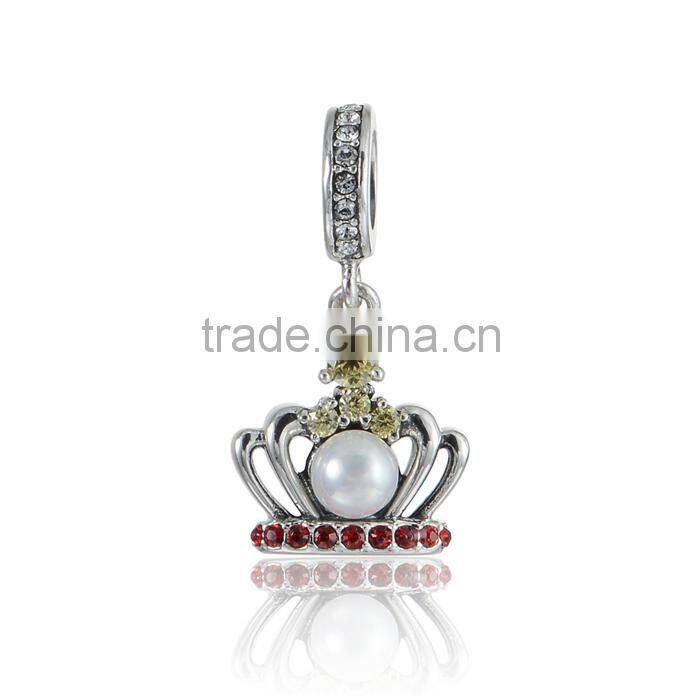 Crown Shape Designs Pearl Pendant For Girl Bracelet Jewelry