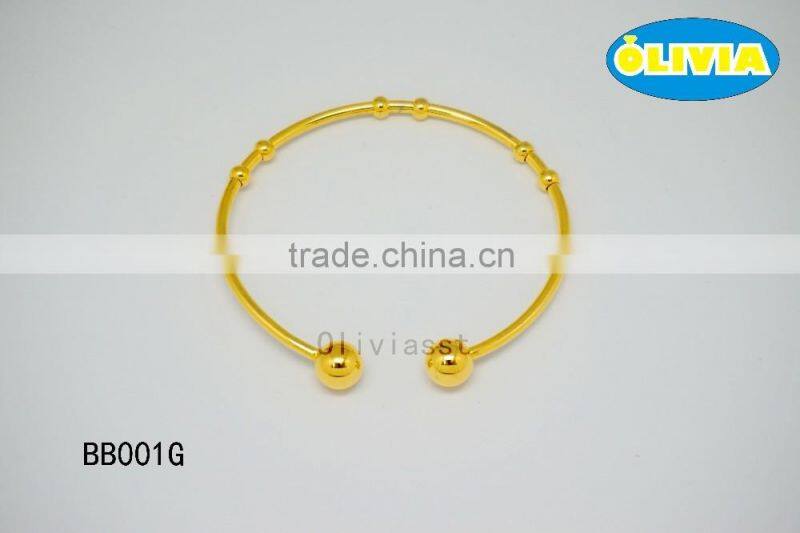 Olivia Jewelry 2016 New Design Women Kids Cuff Bracelets & Bangles Fashion Open Gold Bangle