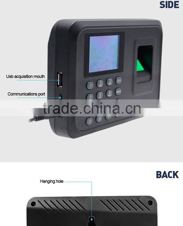 Hot selling bs101 fingerprint time recording and fingerprint time attendance machine price