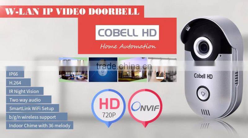 R&D Manufacturer supply Wifi inter come system, support remote access two-way audio video intercom ip video doorphone.