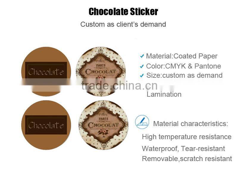 Custom Cheaped Chocolate Rim Tds Sticker In Labels Printing
