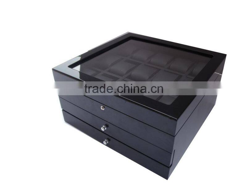 white color glossing lacquer finishing luxury wooden watch box