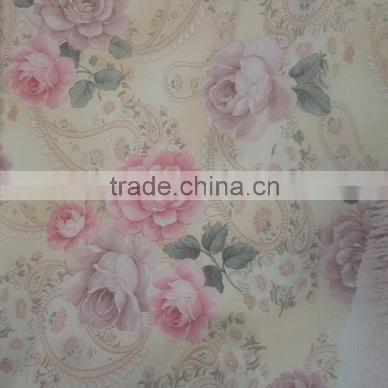 China supplier fabric 65% polyester 35% rayon silk blend fabric Woven / Knitted Garment Polyline Fabric Wholesale