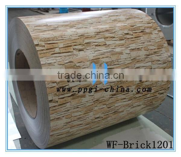 Prepainted galvanized steel / brick pattern prepainted PPGI steel sheet
