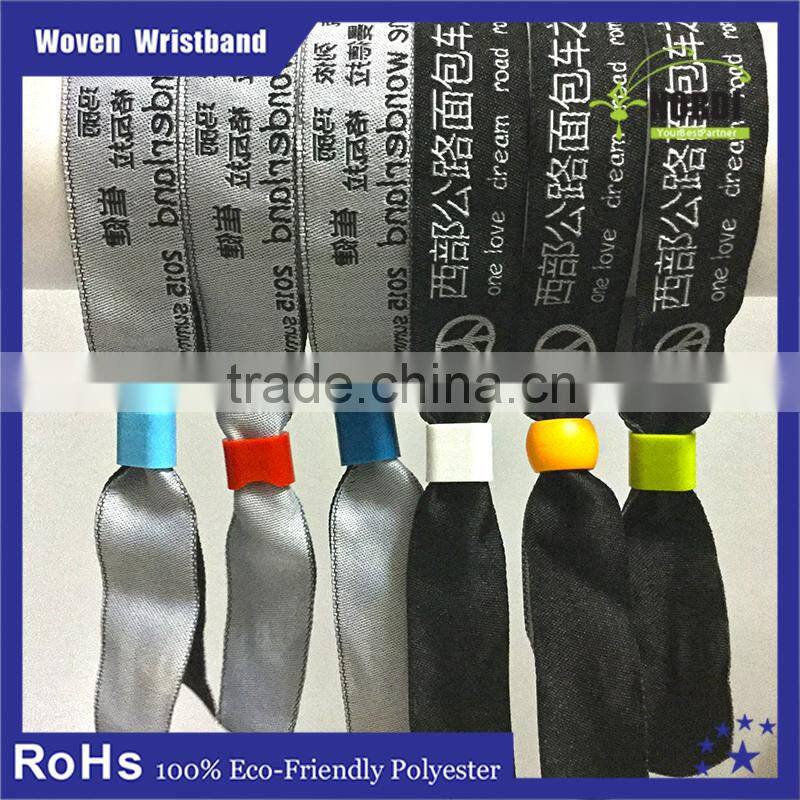 Single time using custom Festival Woven Fabric Wristband for Event/Bracelet/Wristband strap
