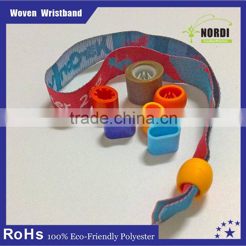 Promotional custom woven security wristbands for events