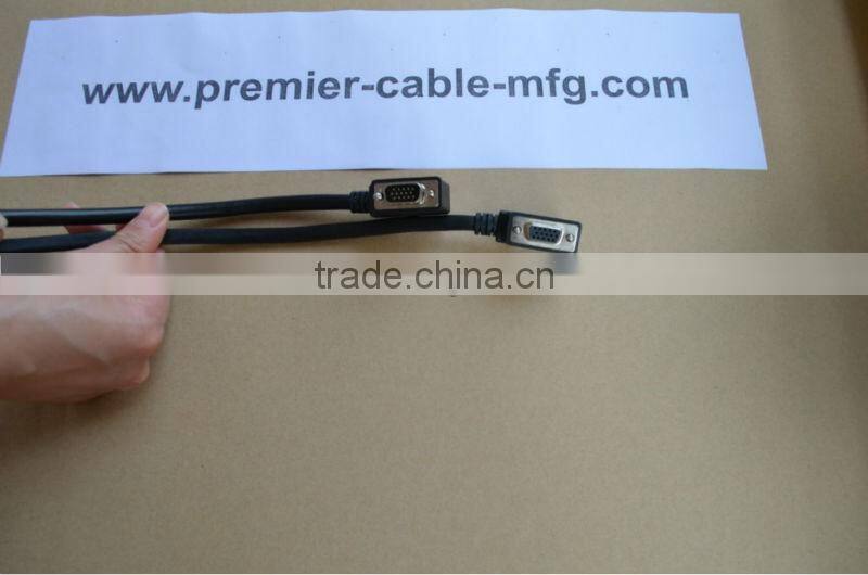 Cable serial right angle & cable serial DB15 VGA male to Female and DB9 Male to female cable