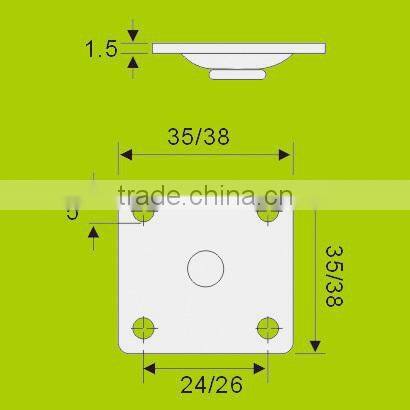 China Factory Furniture Castor Wheel With Plate