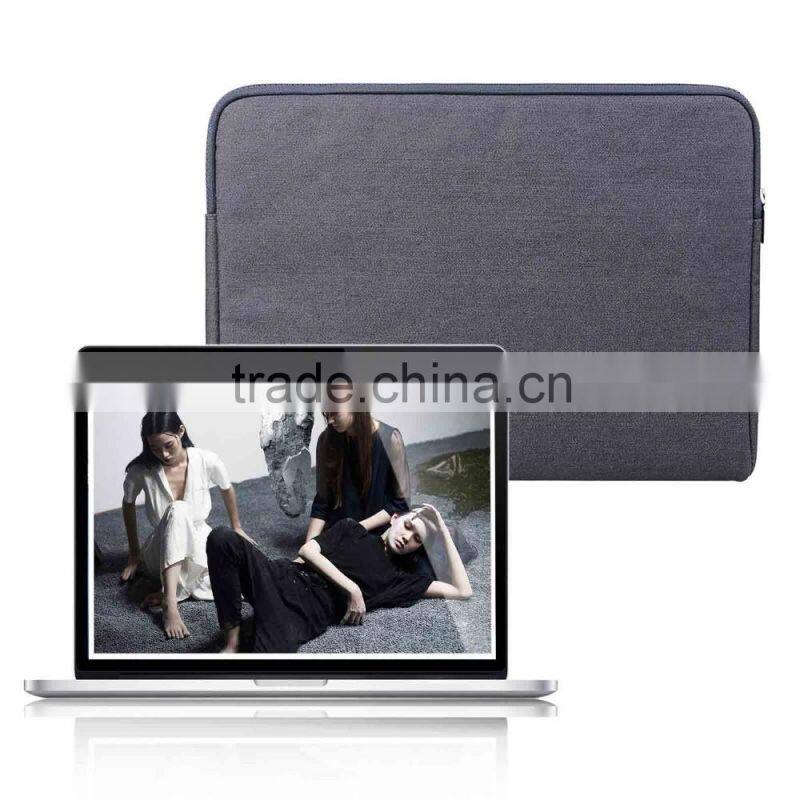 Multifunction laptop shoulder strap bag briefcase premium denim fabric 11-15 inch notebook computer for macBook case B022845(1)