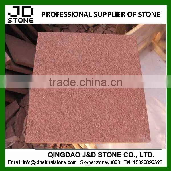 honed red sandstone tile for outdoor paving