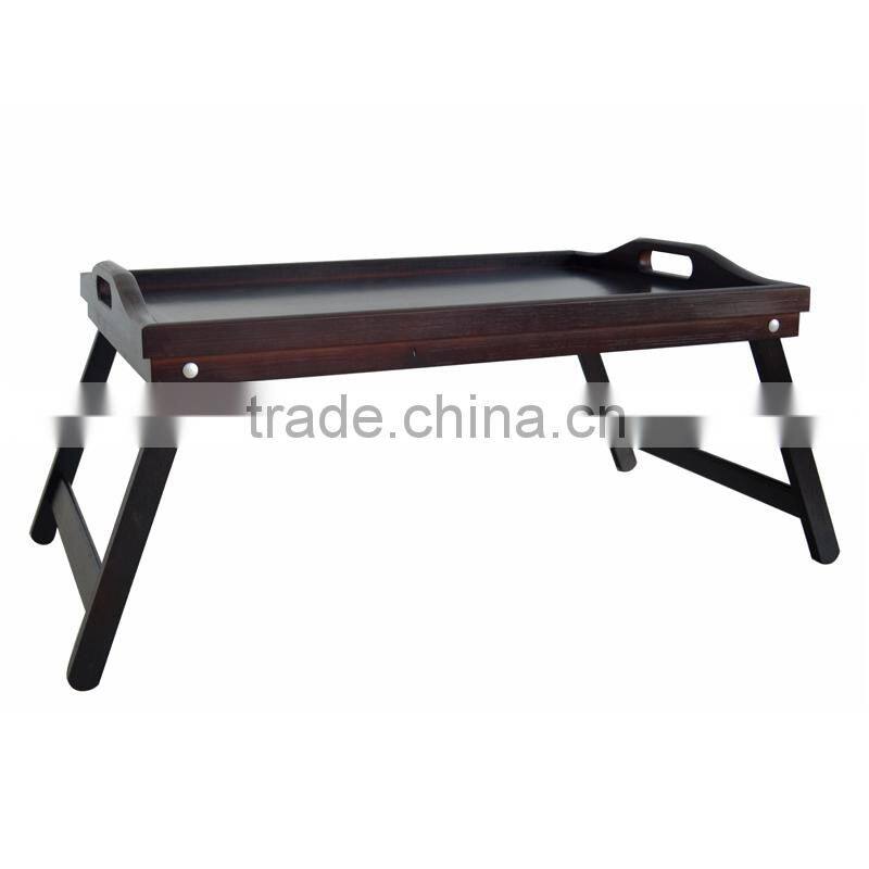 Natural Bamboo Adjustable Breadfast Tray with legs