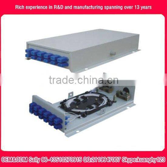 fiber optic termination box 12 core wall mounted fiber optic patch panel