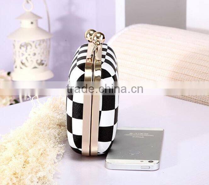 Black White Gum party evening bag high grade PU leather evening bag