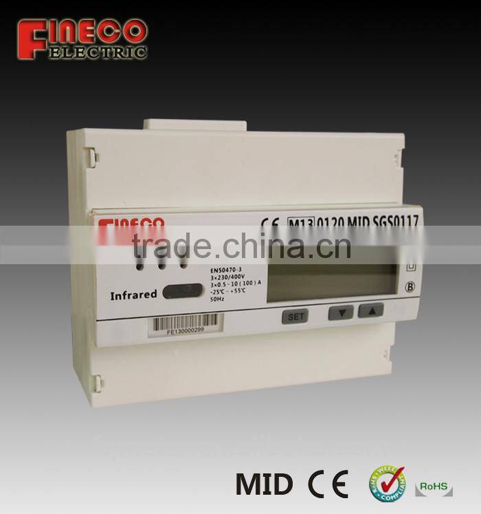 EM537 solar wattmeter smart power meter with rs485 communication three phase digits electronic energy meter 380v/400v