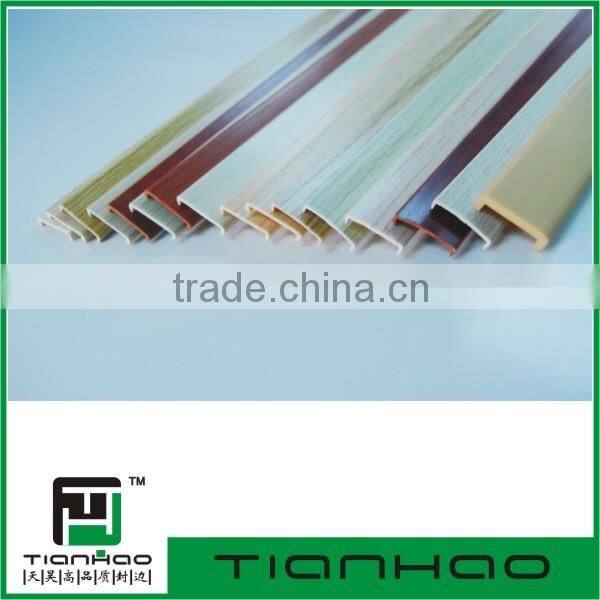 u-shaped edge trim/ customized pvc plastic edge banding antique wood trim