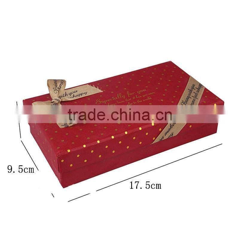 Newly style for the chocolate paper box with bow