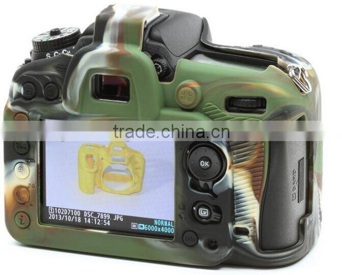 Custom design silicone rubber camera cover case for Nikon D7100 7200 with different colors