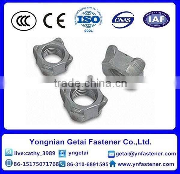 square nuts DIN928 carbon steel M10 hot dip galvanizing