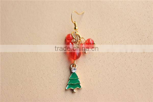 MYLOVE Christmas tree earring beads earring 2014 most popular bulk sale MLCHE-13