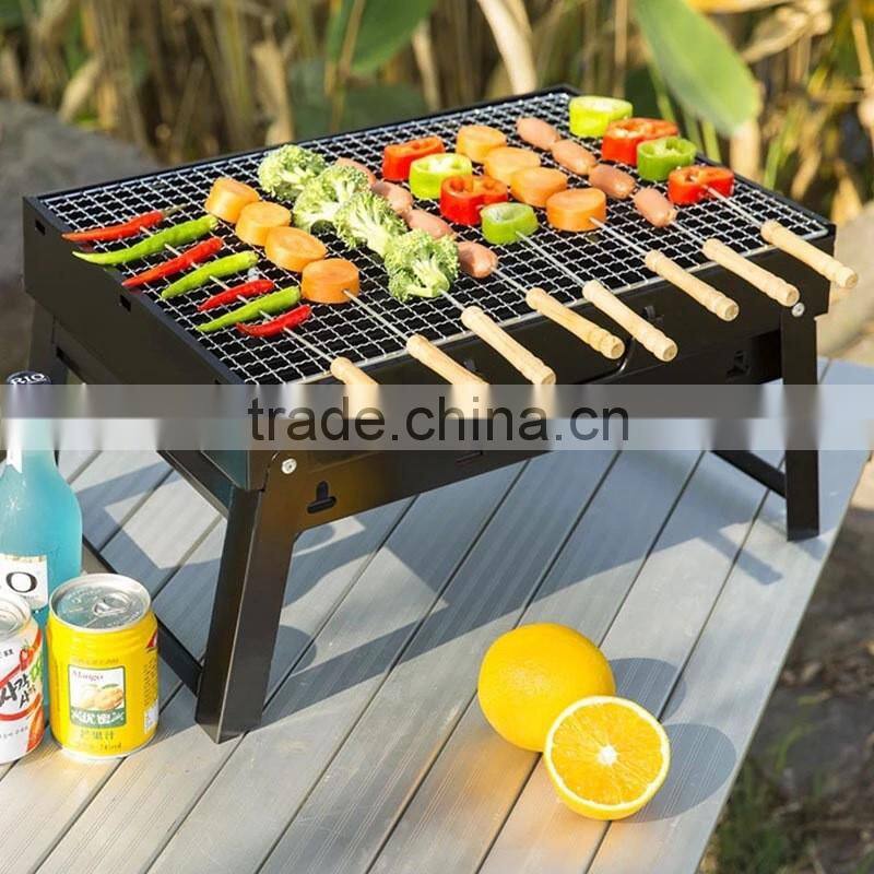 Portable Outdoor Picnic Charcoal Barbecue Grill Set