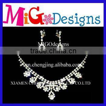 elegant Wedding bridal Fancy Necklace Earrings Tiara