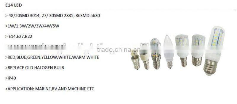 24VAC/DC Industrial LED Light BA15D E14 LED 3W Red Green Yellow Blue White Warm White Color
