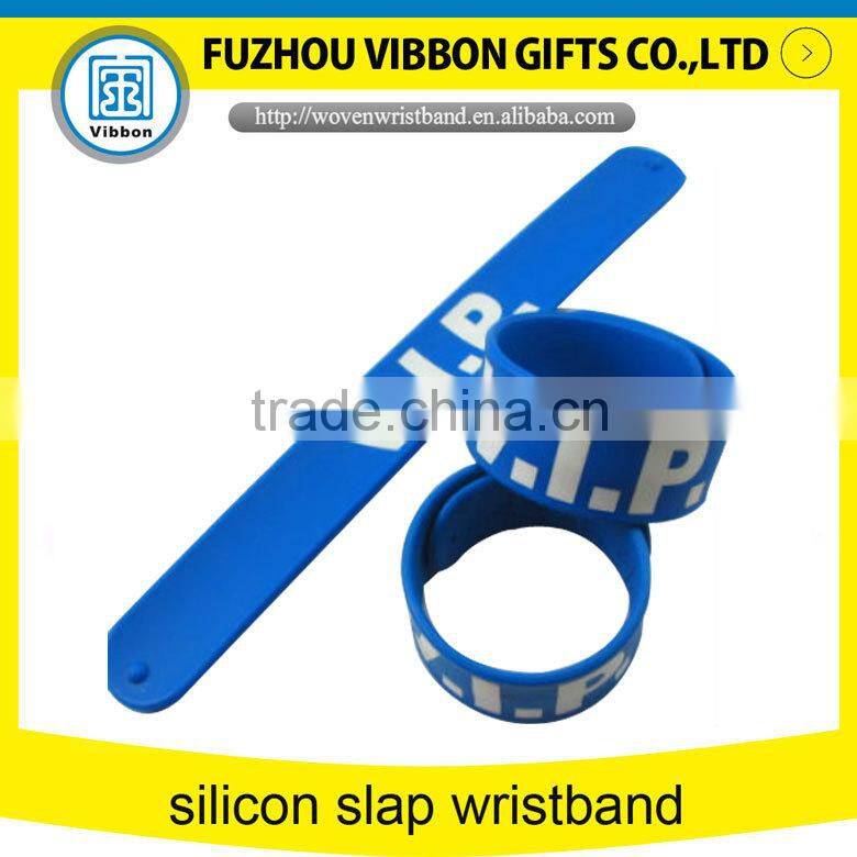 Factory directly sale custom colorful silicone slap wristbands
