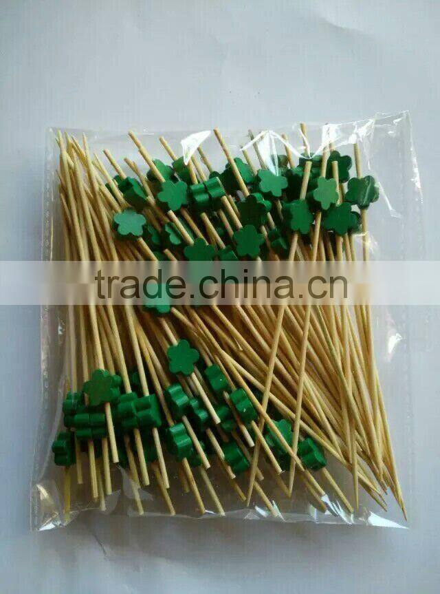 High Quality fruit pick 12cm length many color heart pettern